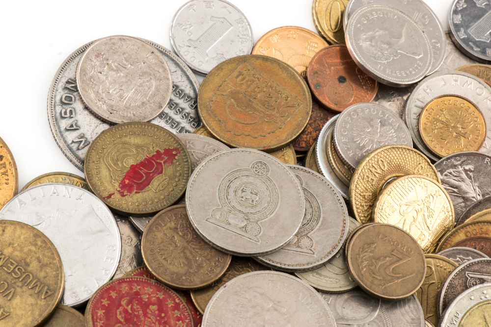 Group of 324 Foreign Coins and Tokens