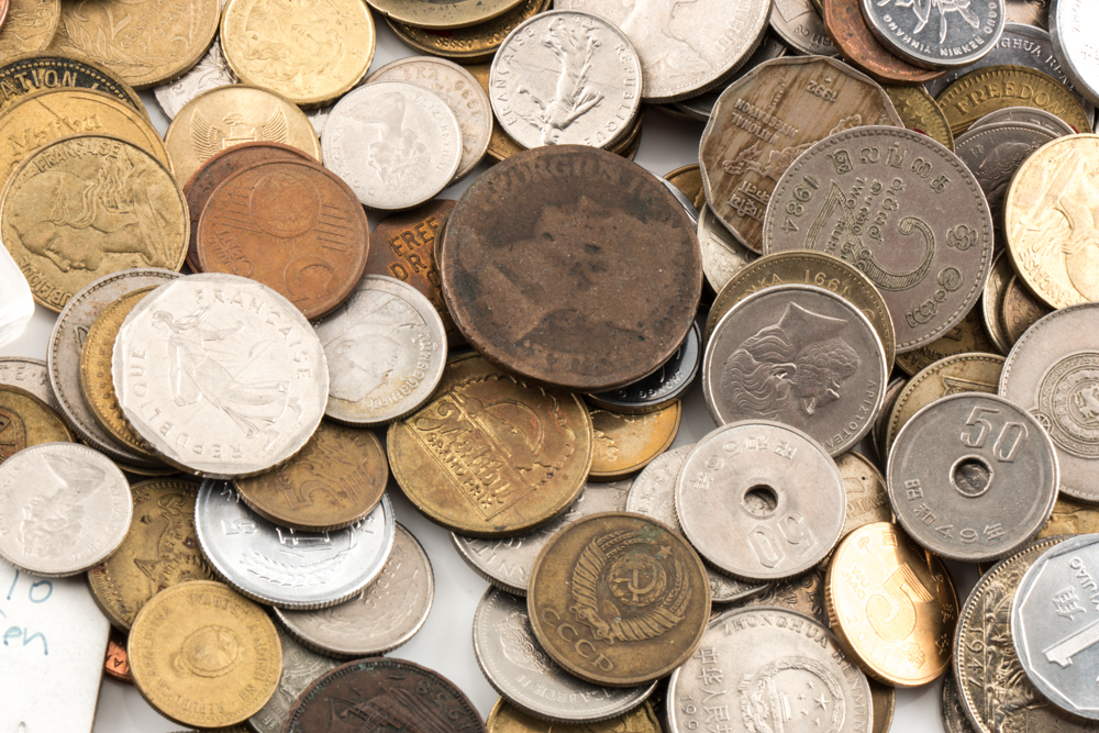 Group of 324 Foreign Coins and Tokens