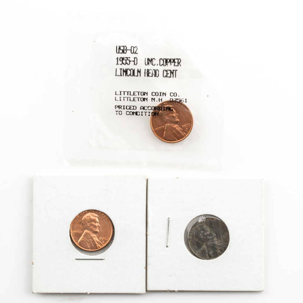 Assortment of Lincoln Wheat Cents and Indian Head Cents