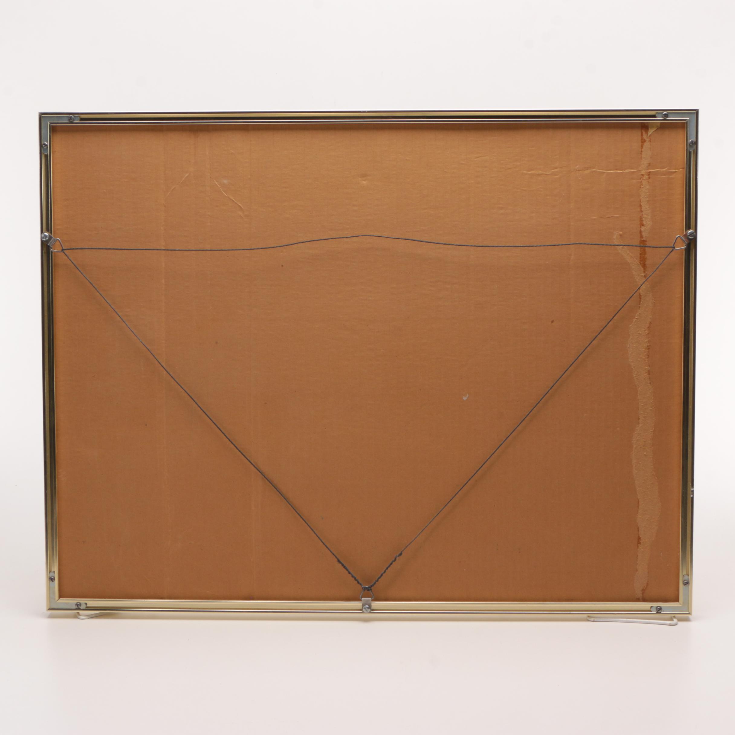 Barbara Weber Watercolor on Paper of a Winter Landscape