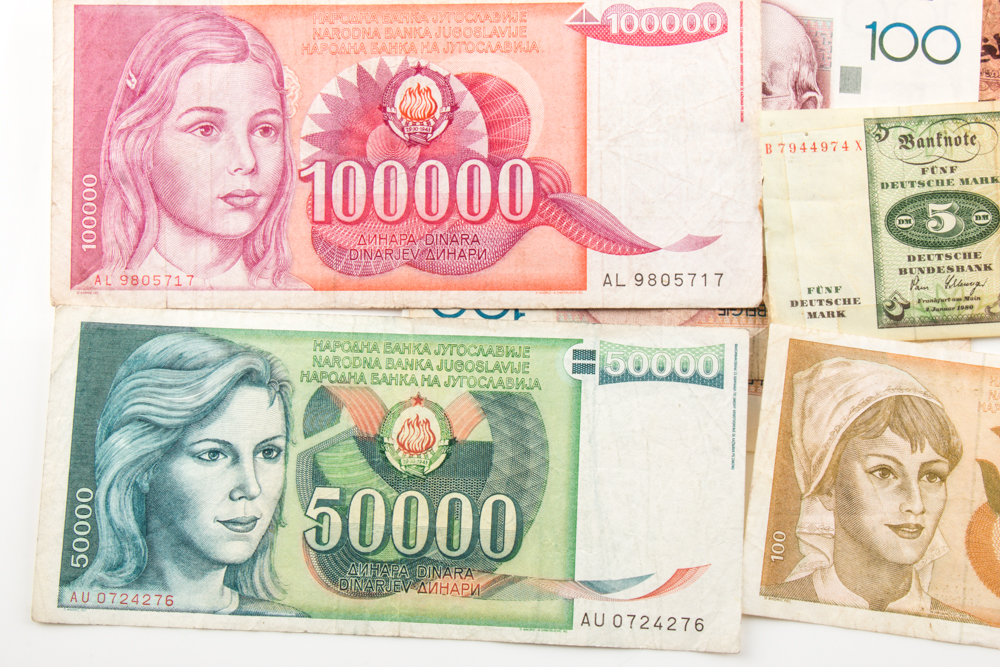 Group of 129 Foreign Banknotes