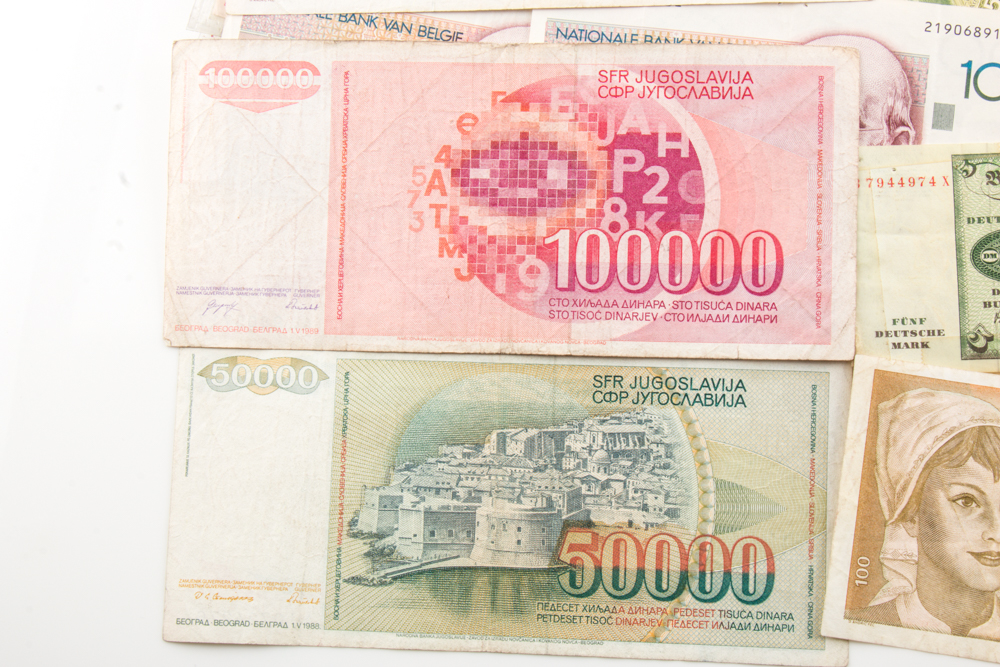 Group of 129 Foreign Banknotes