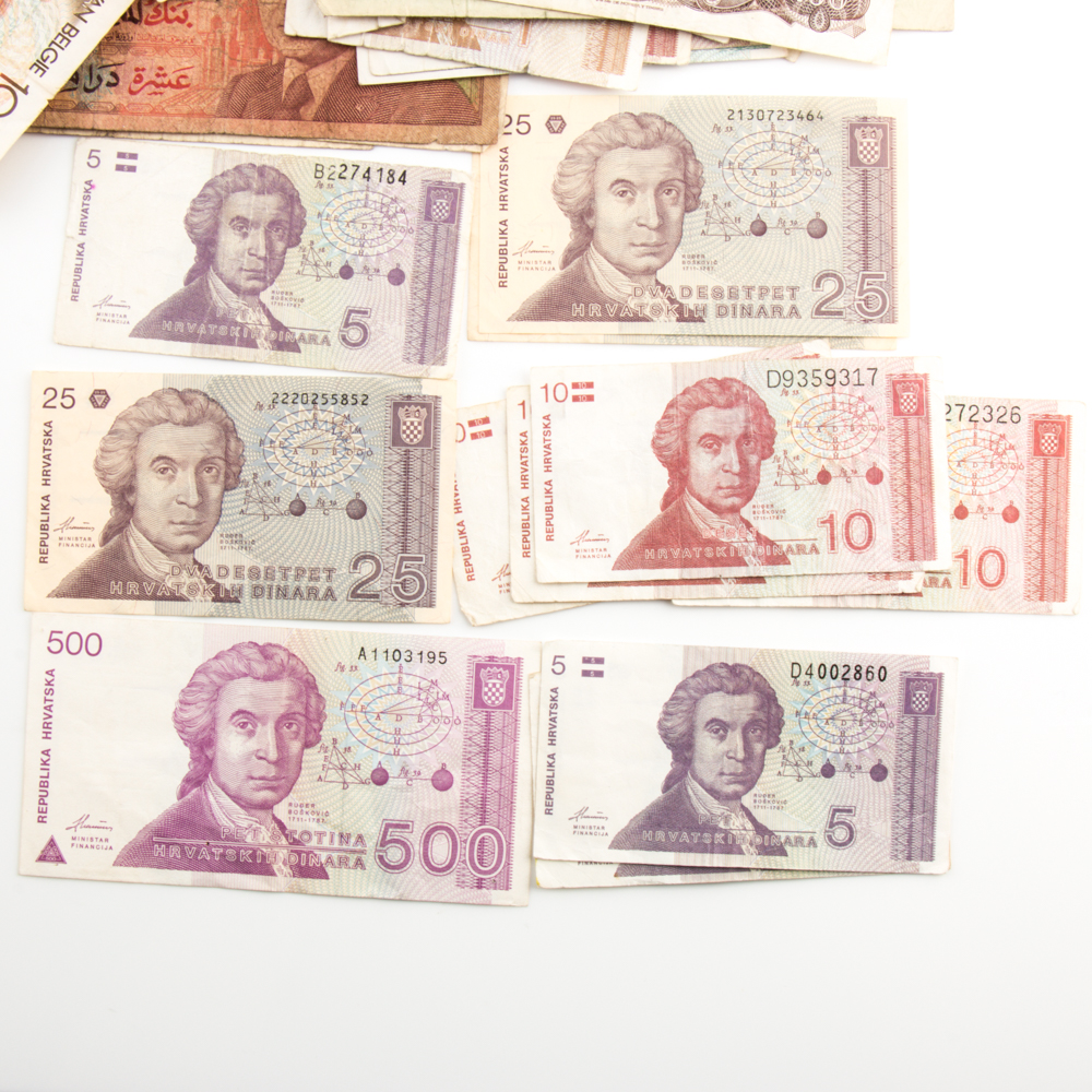 Group of 129 Foreign Banknotes