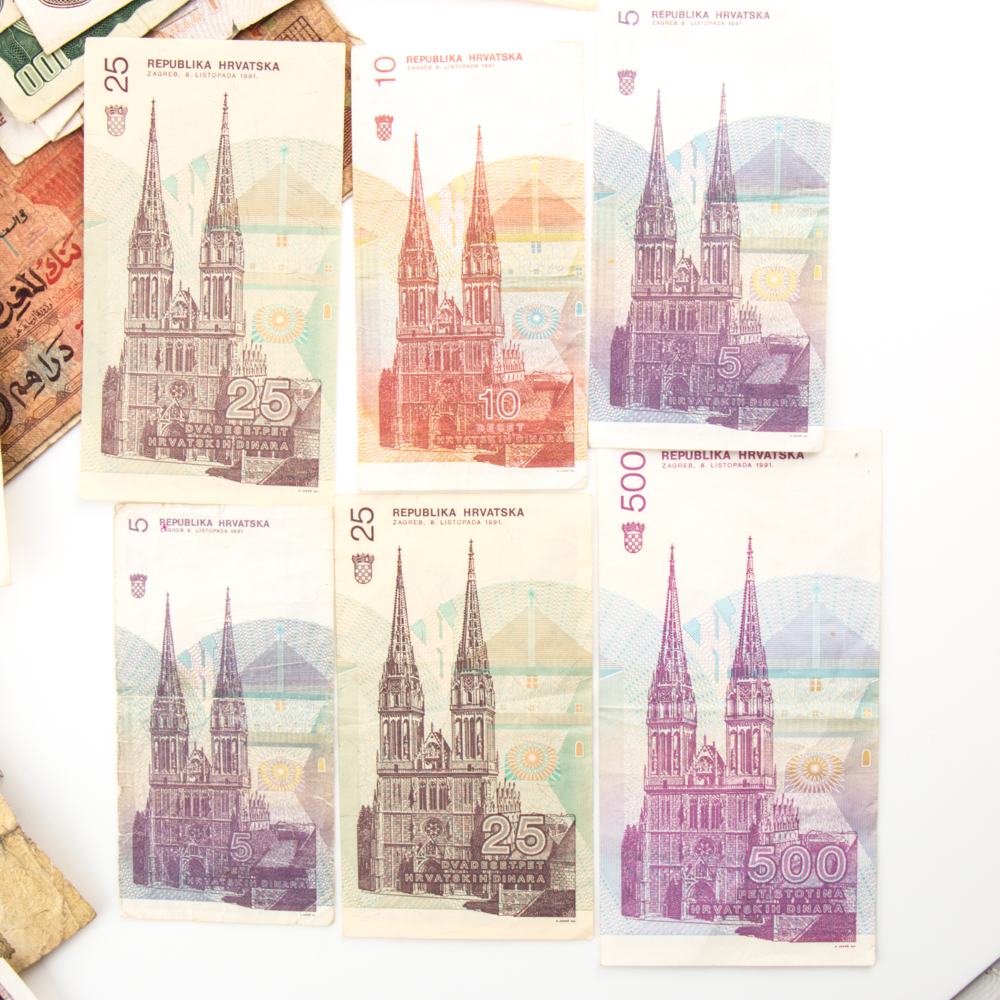 Group of 129 Foreign Banknotes