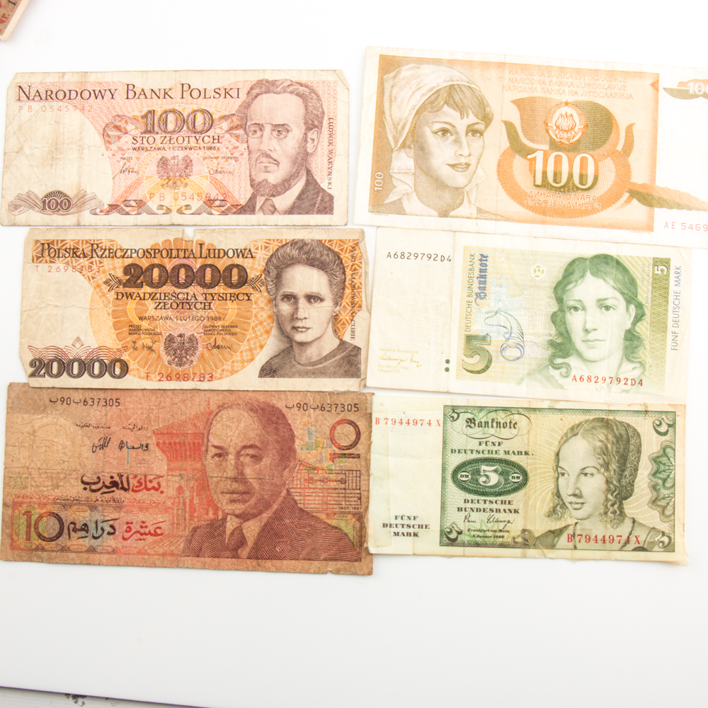 Group of 129 Foreign Banknotes