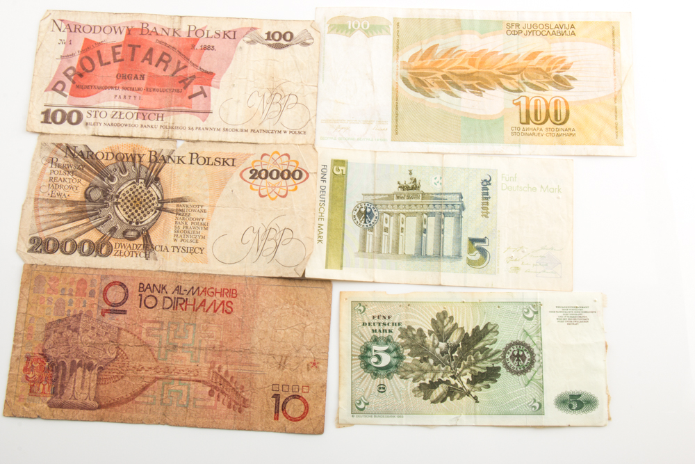 Group of 129 Foreign Banknotes
