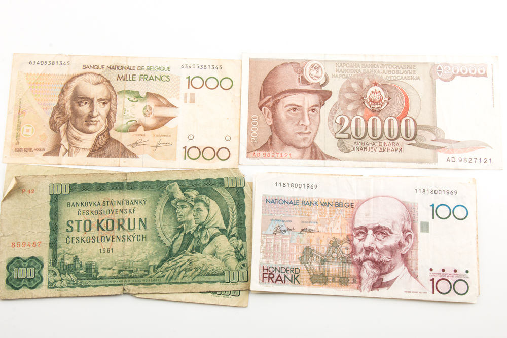 Group of 129 Foreign Banknotes