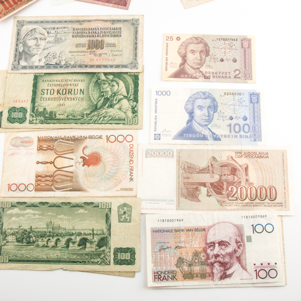 Group of 129 Foreign Banknotes