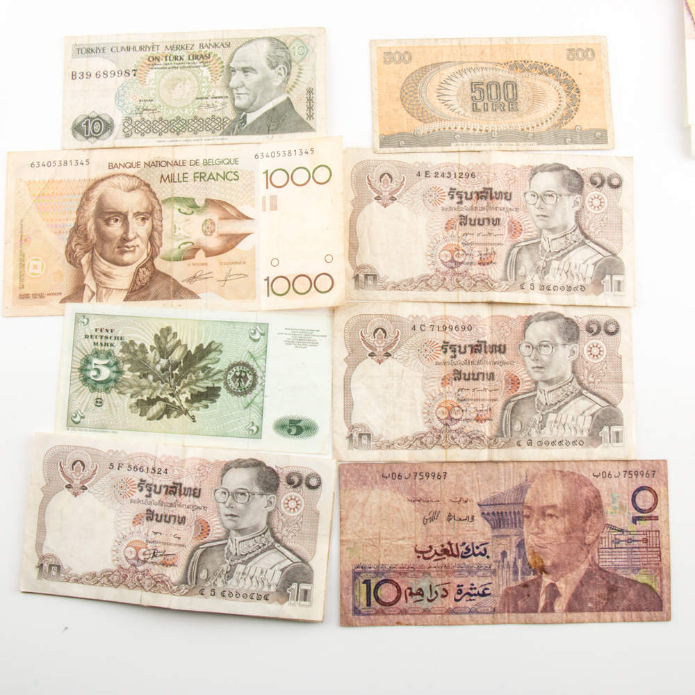 Group of 129 Foreign Banknotes