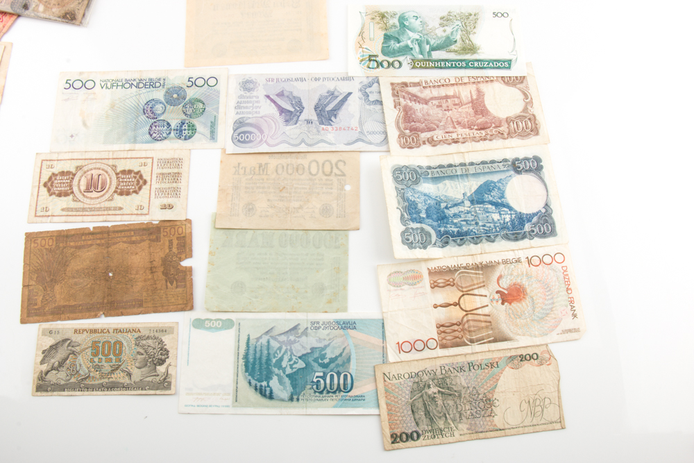 Group of 129 Foreign Banknotes