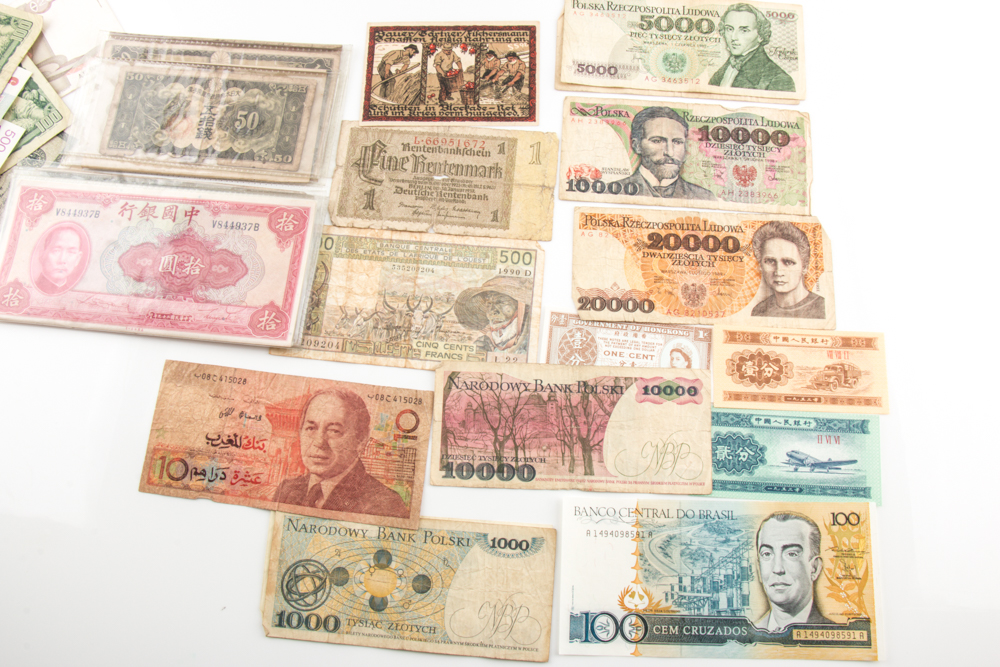 Group of 129 Foreign Banknotes