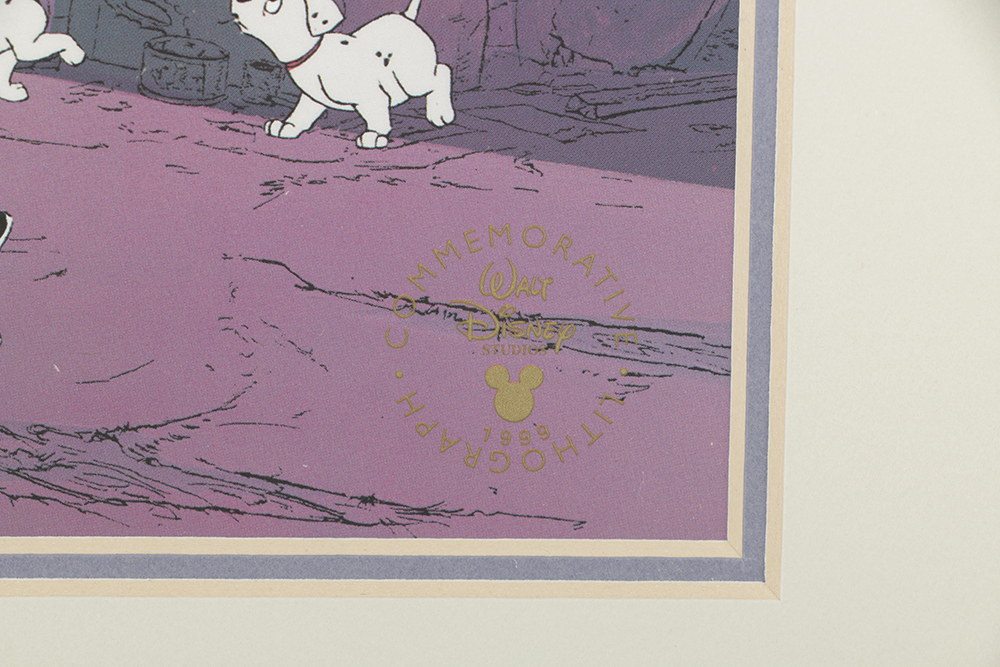 Disney Limited Edition Offset Lithograph 101 Dalmations Commemorative Print