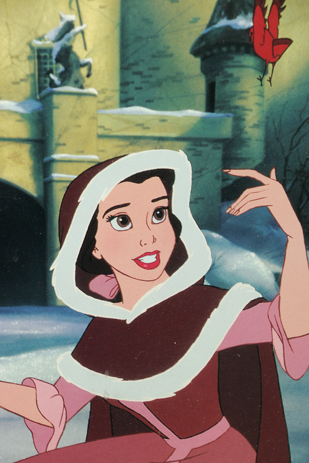 Disney Offset Lithograph on Paper "When We Touched She Didn't Shudder at my Paw"