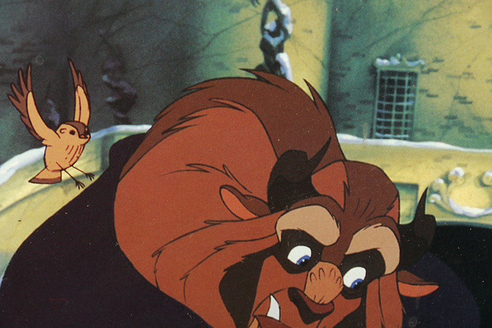 Disney Offset Lithograph on Paper "When We Touched She Didn't Shudder at my Paw"