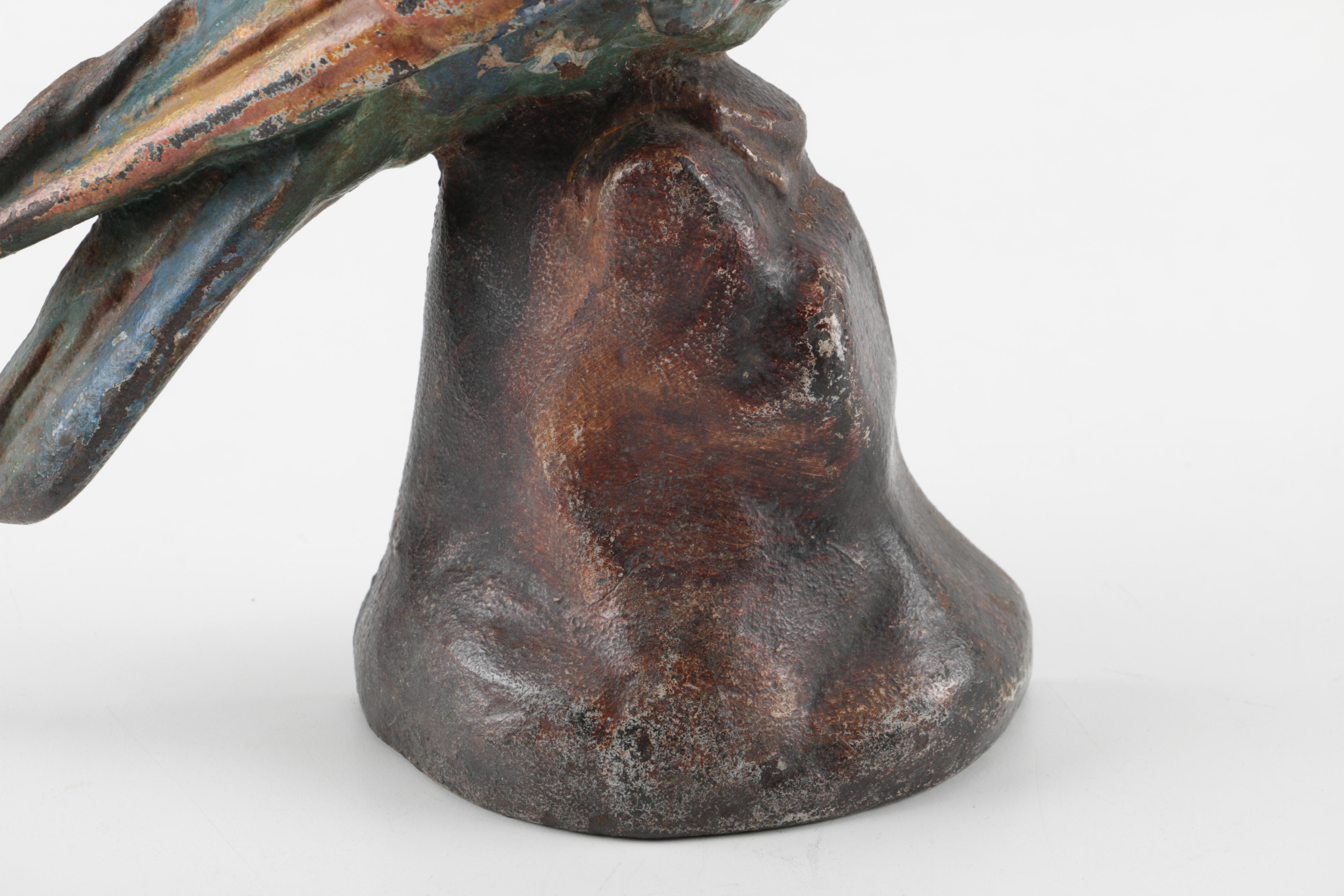 Vintage Cast Iron Parrot Doorstop
