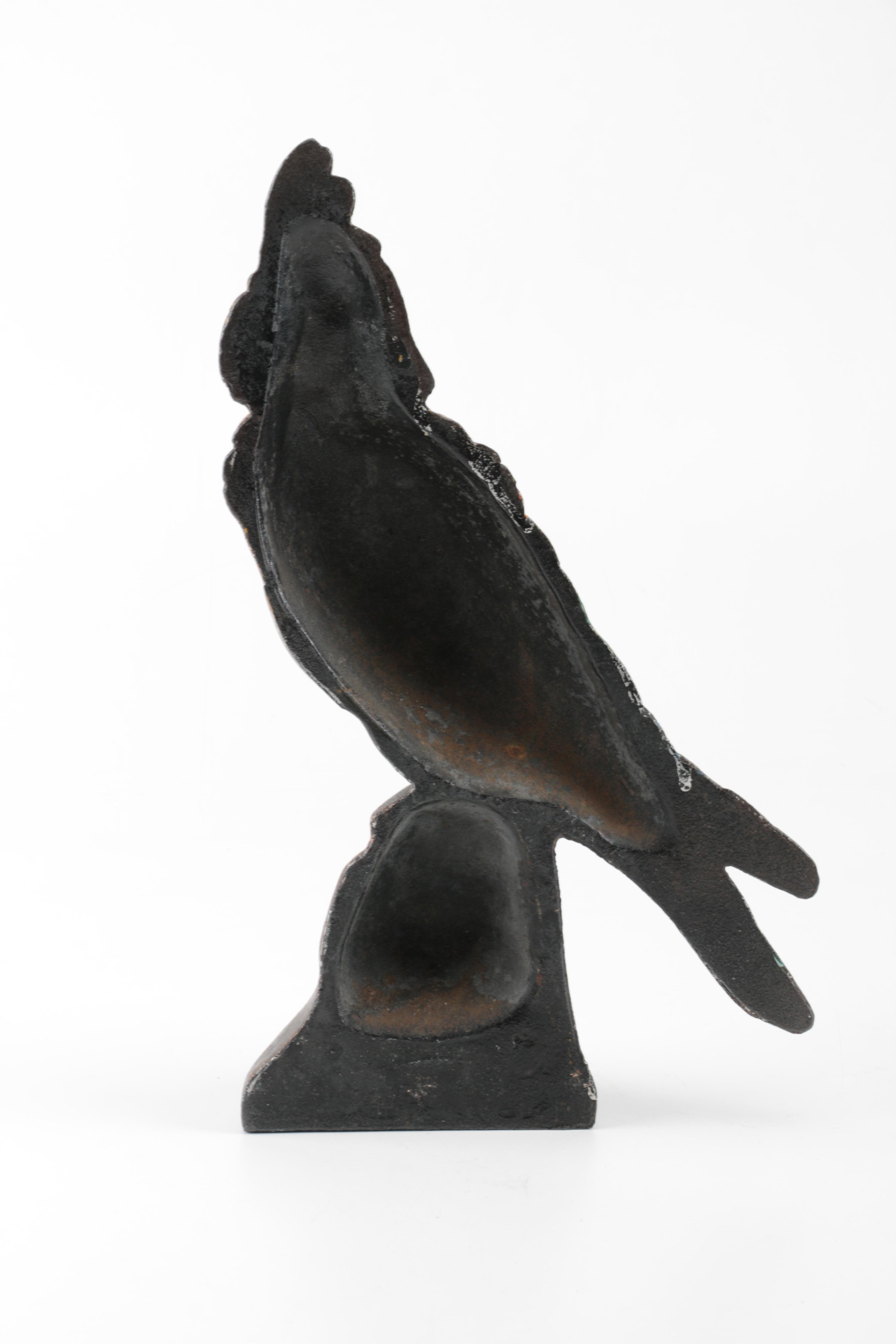 Vintage Cast Iron Parrot Doorstop