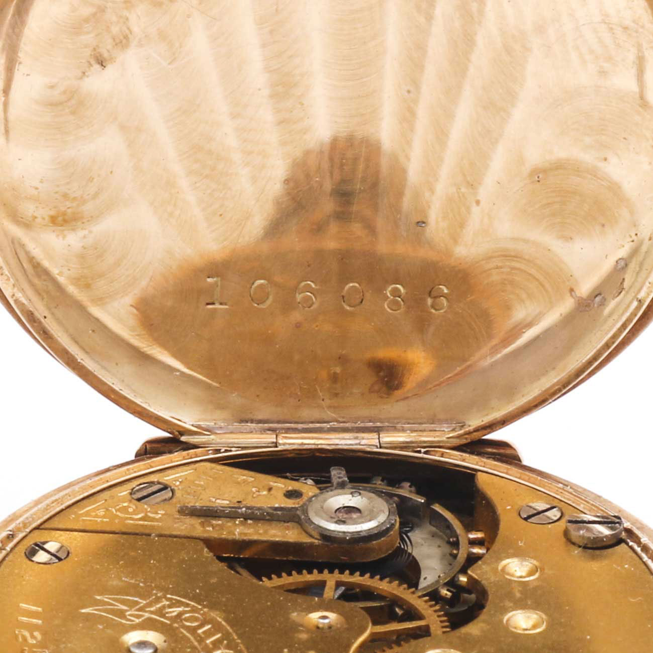 Antique Hampden 14K Rose Gold Ornate Hunter Pocket Watch