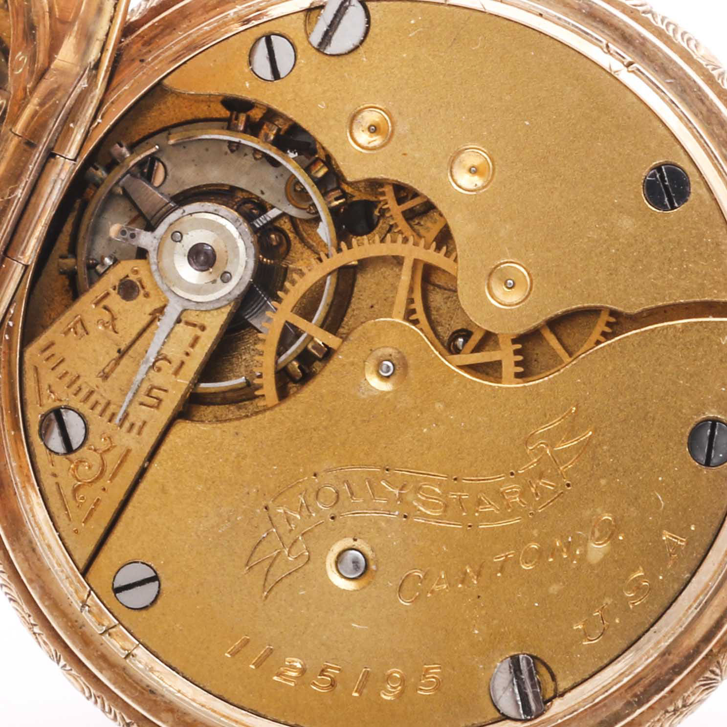 Antique Hampden 14K Rose Gold Ornate Hunter Pocket Watch