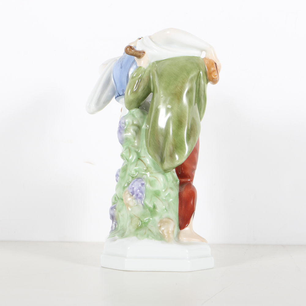 Herend Porcelain Figurine Of A Musician And A Dancer