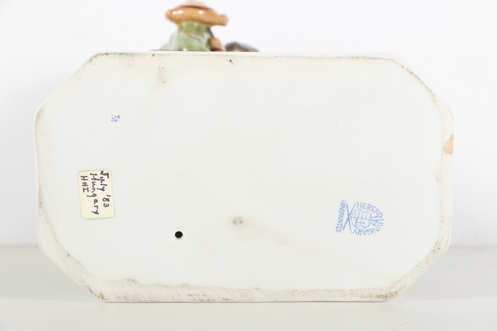 Herend Porcelain Figurine Of A Musician And A Dancer