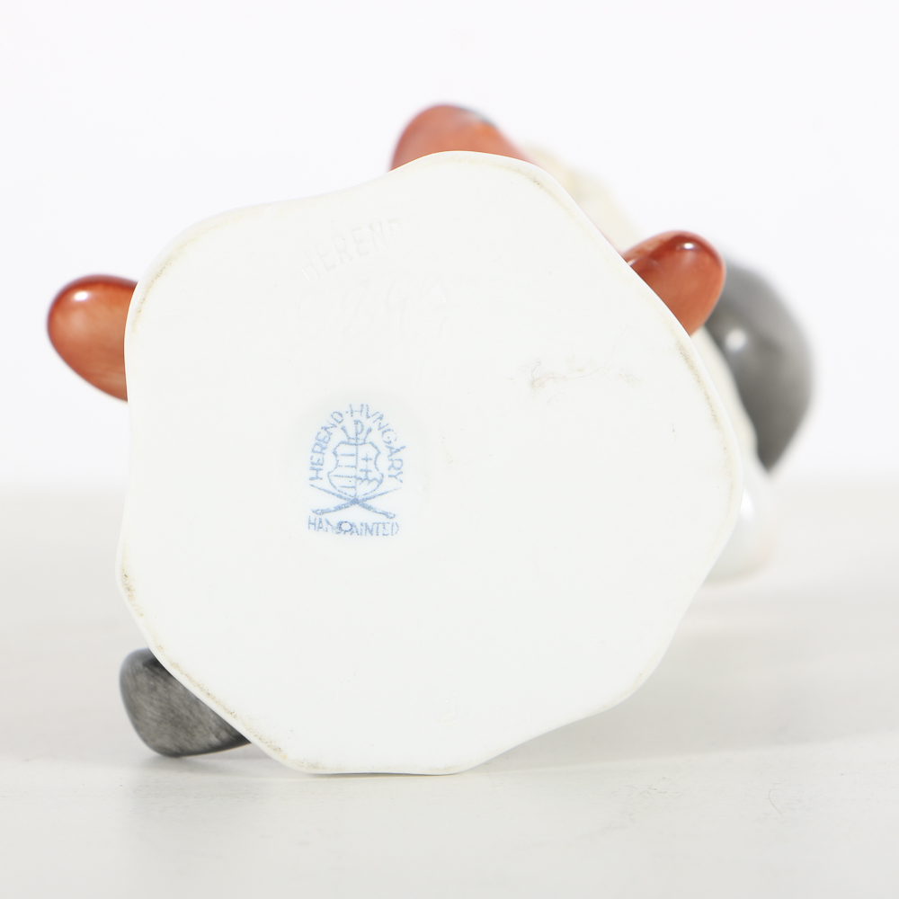 Herend Porcelain Figurine Of A Boy With Boots