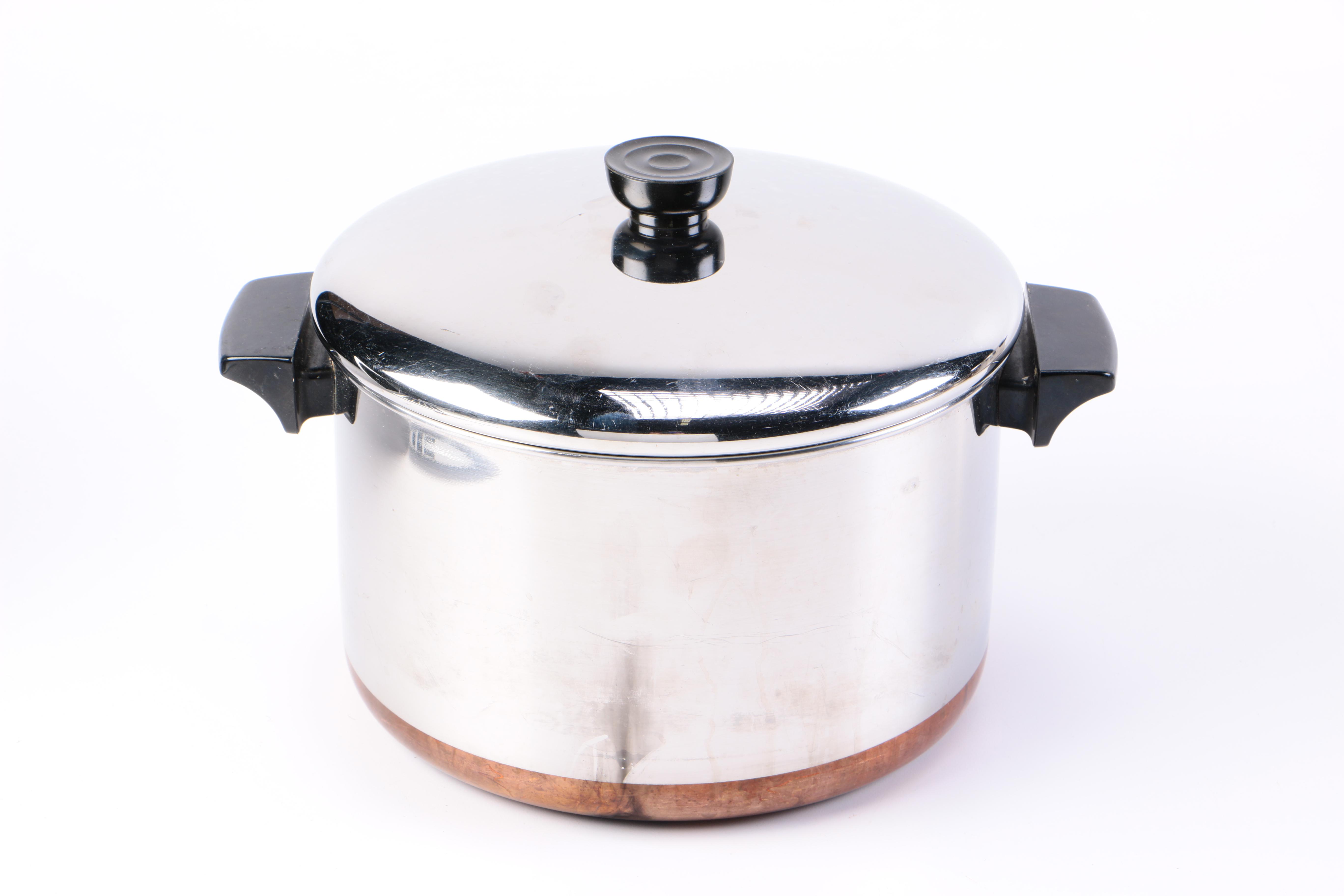 Vintage Copper-Bottomed Revere Ware Cookware Set