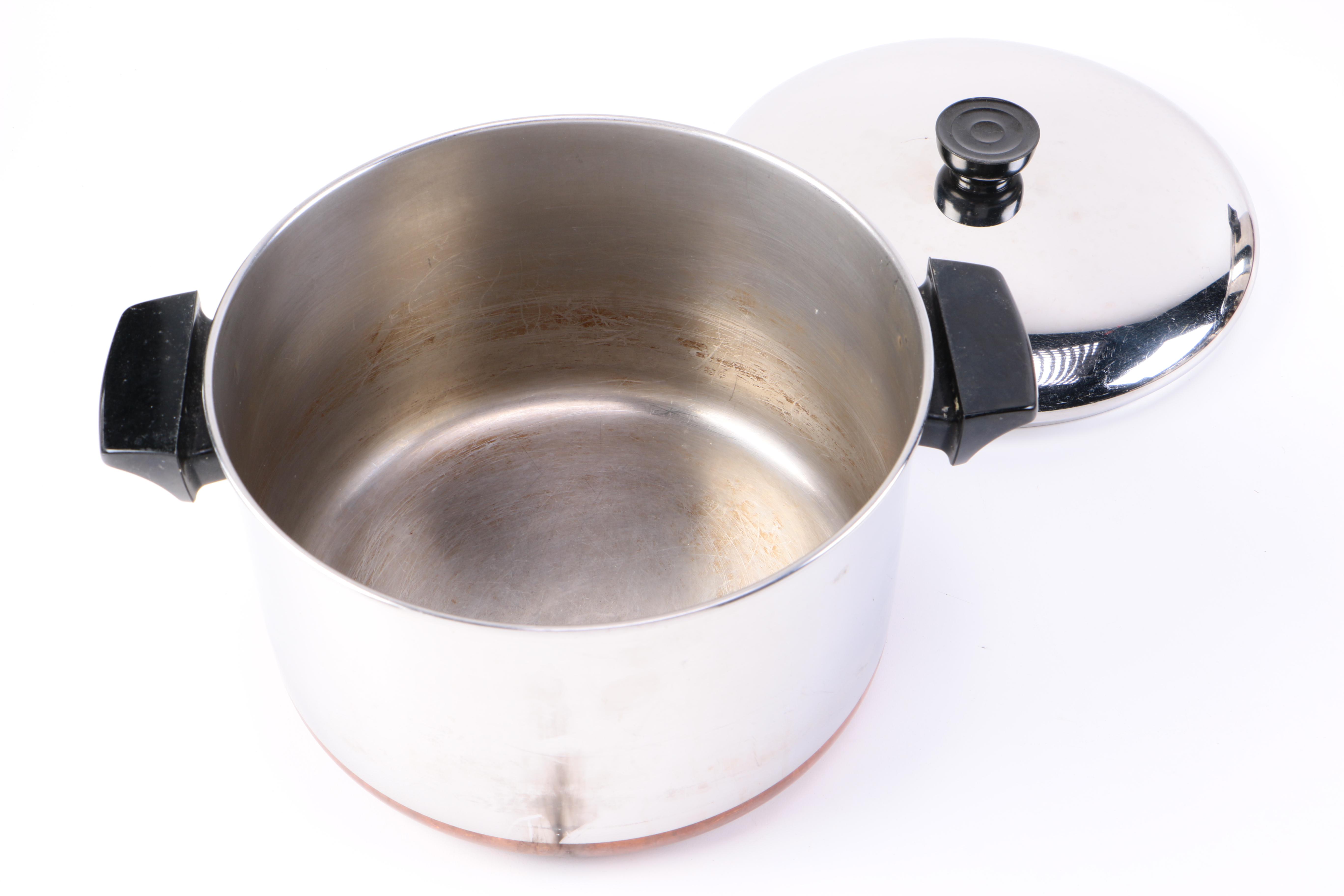 Vintage Copper-Bottomed Revere Ware Cookware Set