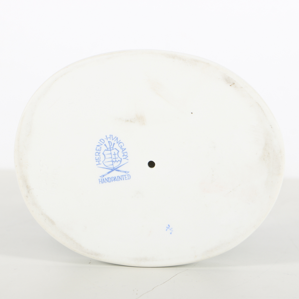 Herend Porcelain Figurine Of A Man With Hat