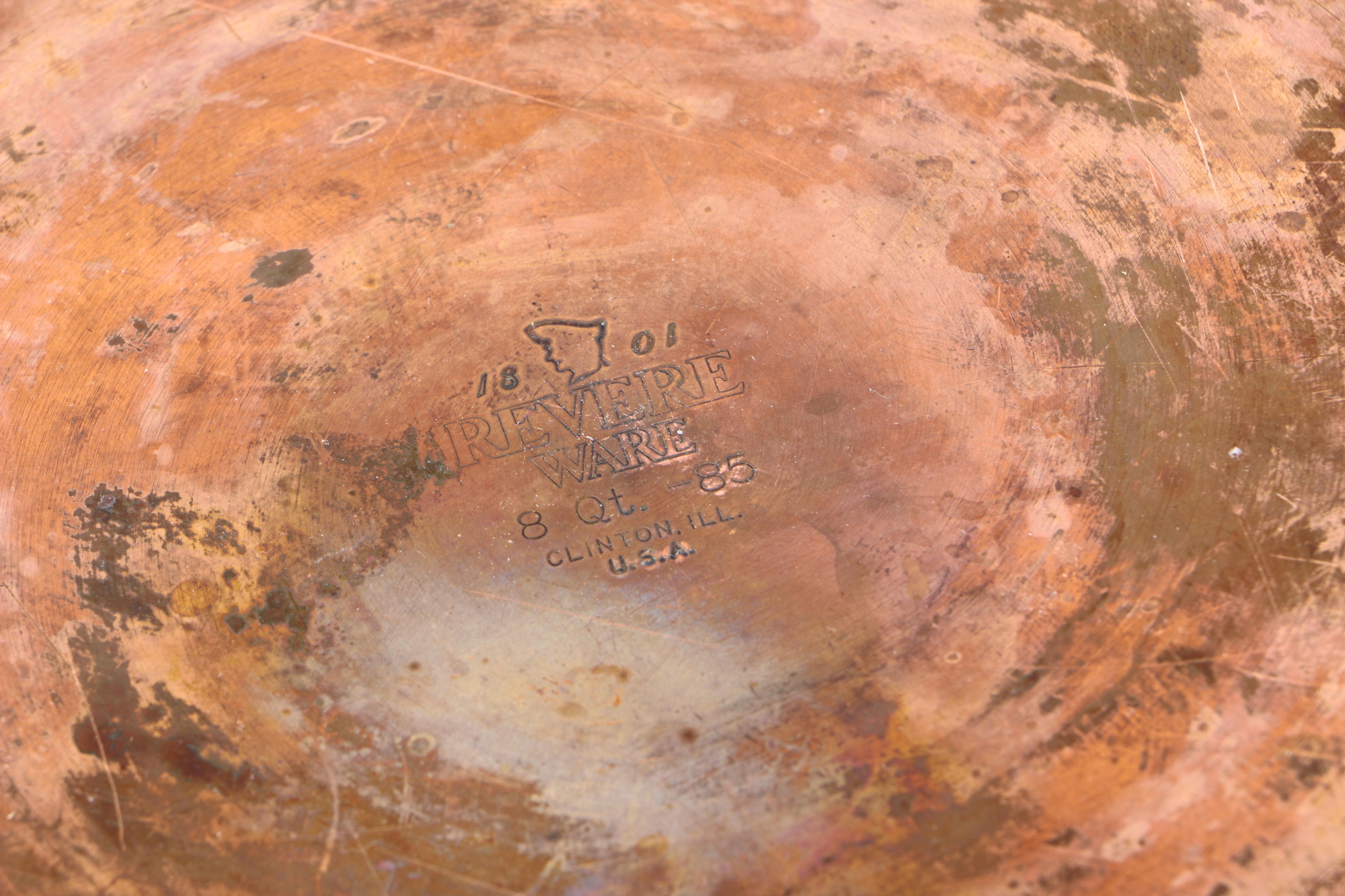 Vintage Copper-Bottomed Revere Ware Cookware Set