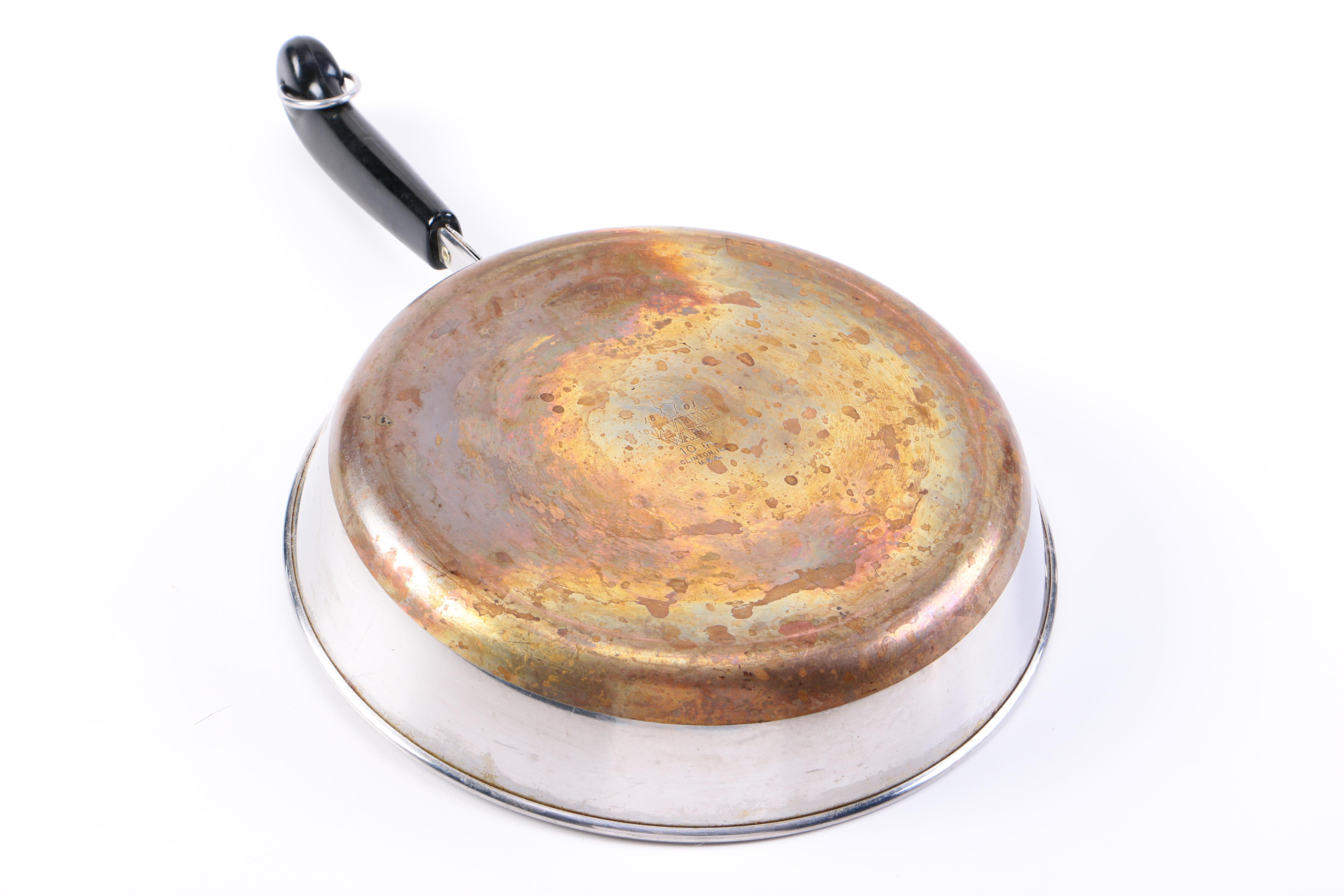 Vintage Copper-Bottomed Revere Ware Cookware Set