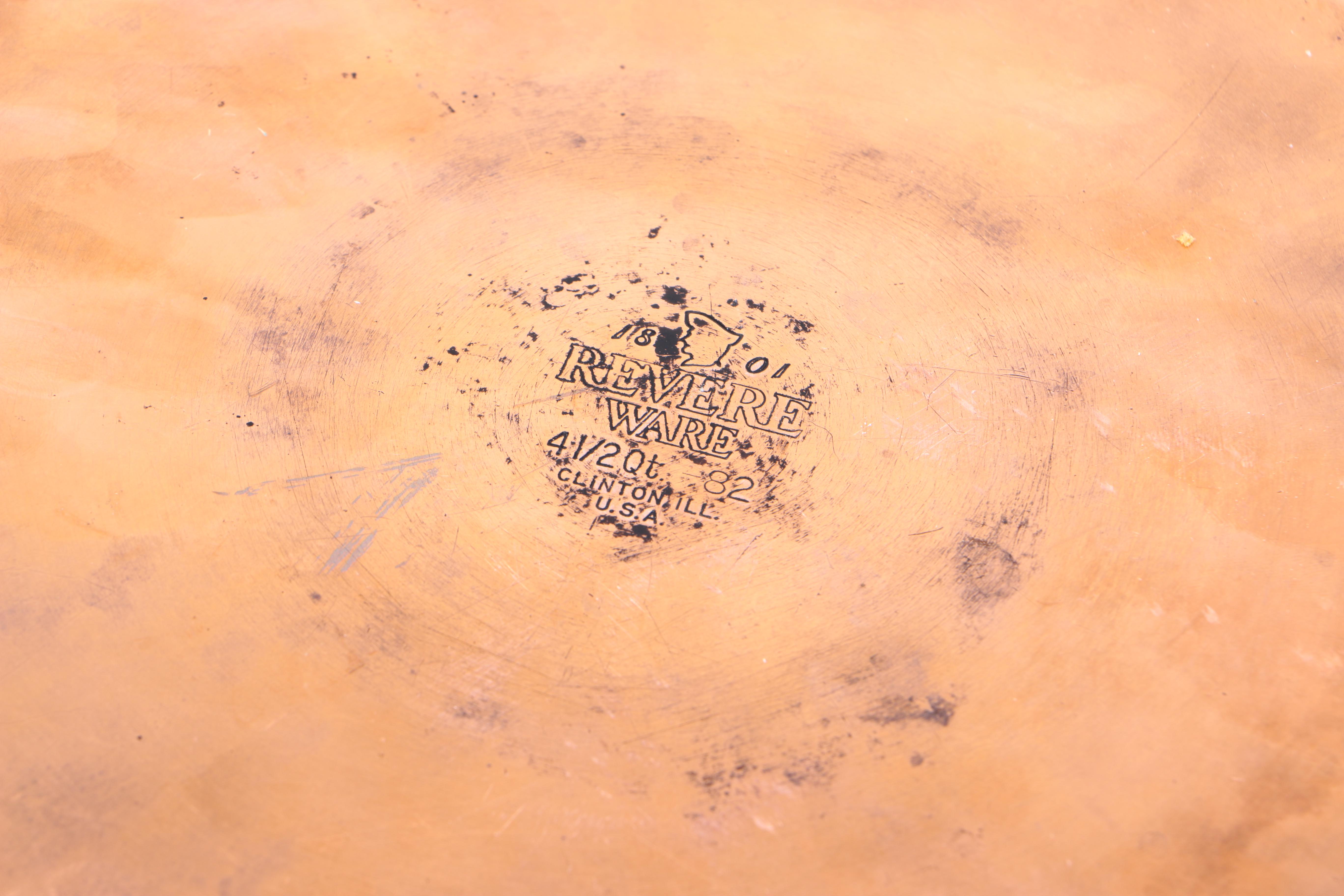 Vintage Copper-Bottomed Revere Ware Cookware Set