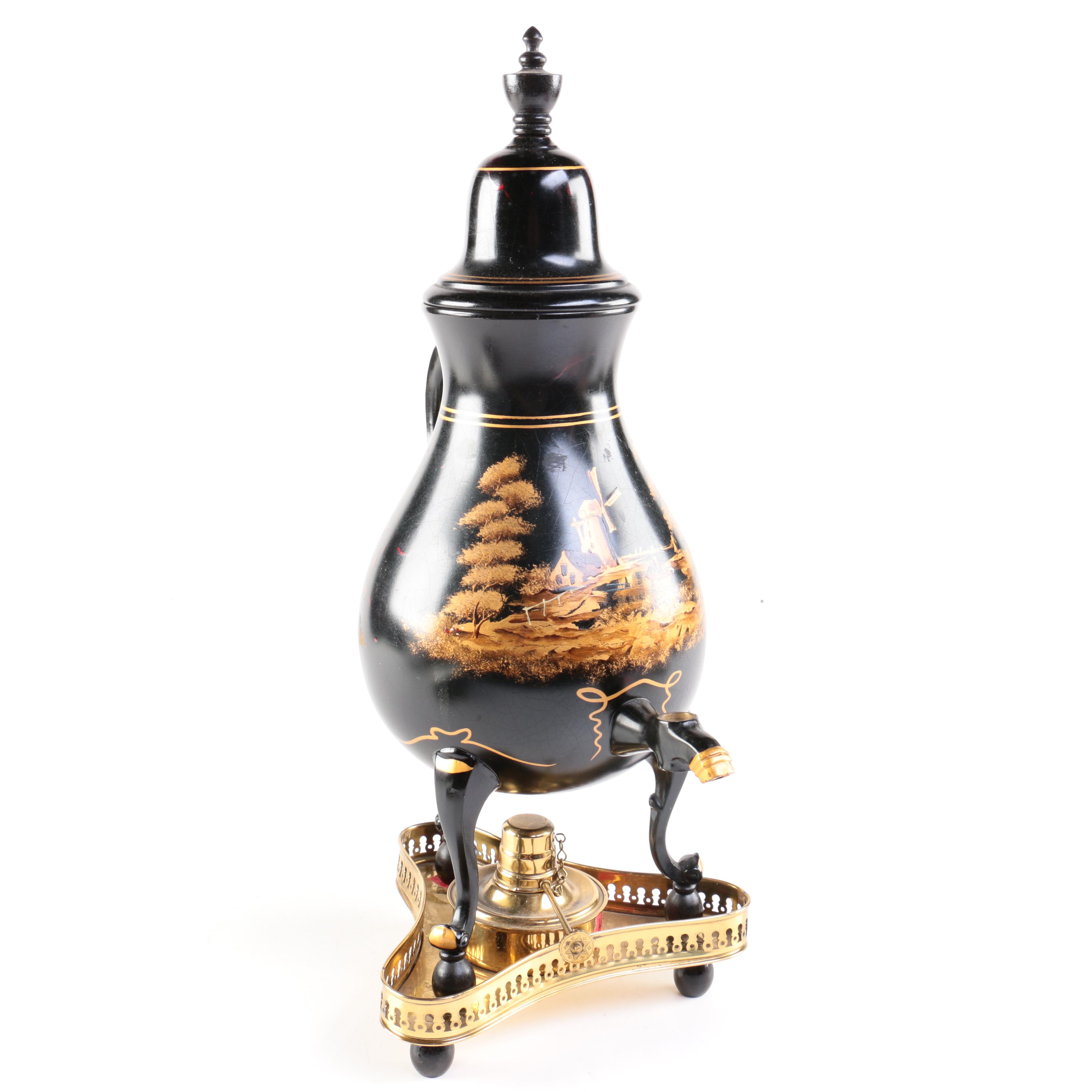 Hand Painted Samovar Urn Made by Kurz-Tiel