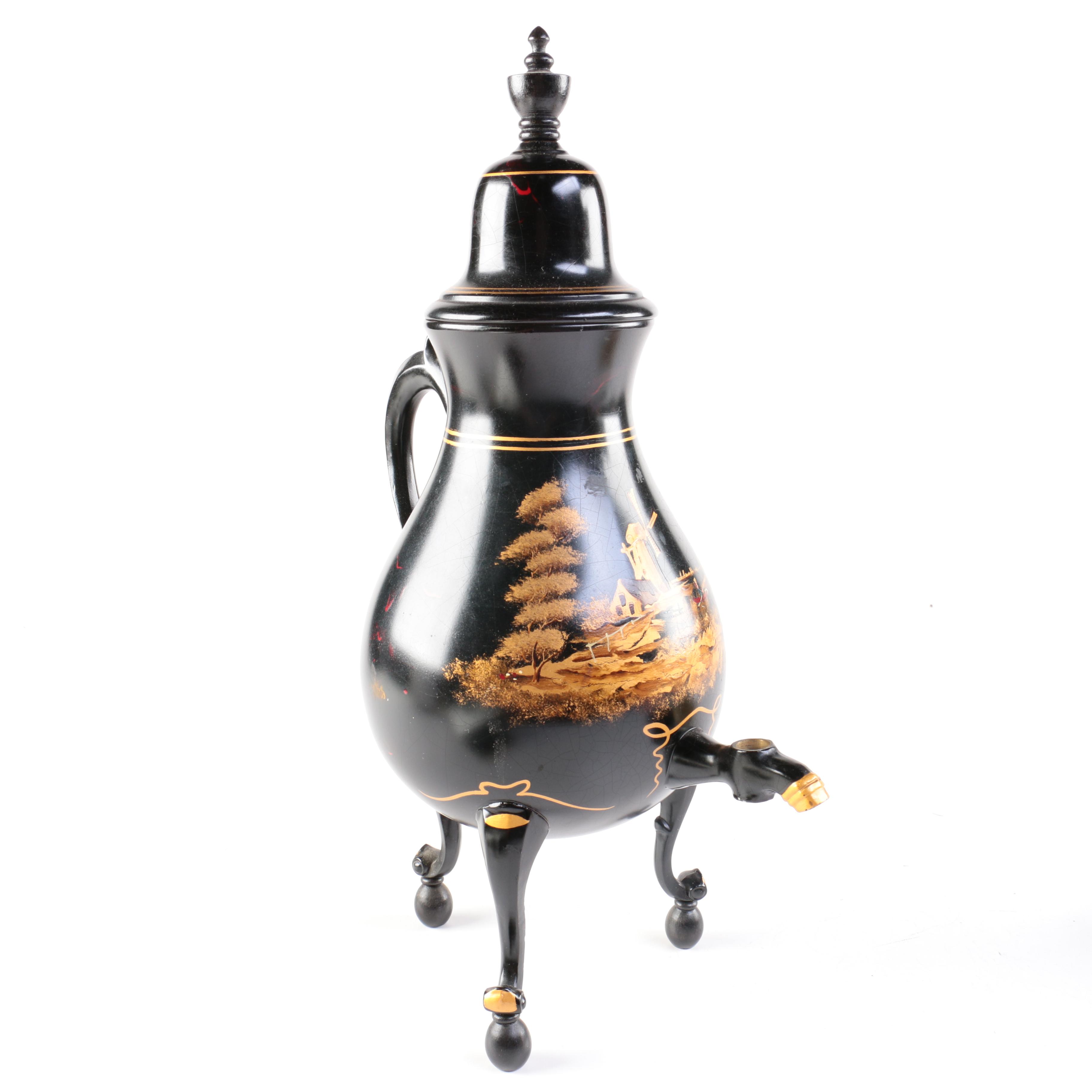 Hand Painted Samovar Urn Made by Kurz-Tiel