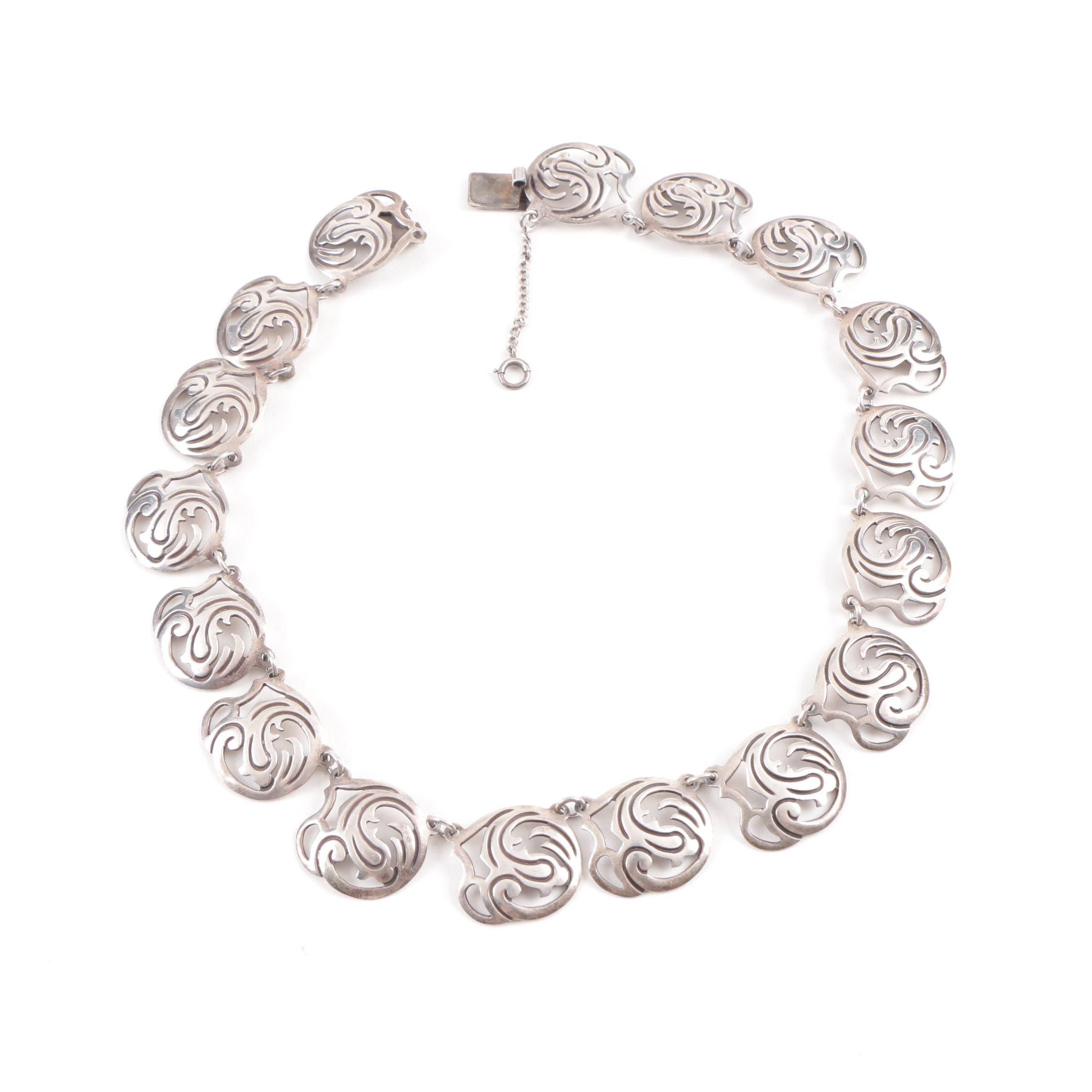 Sterling Silver Taxco Necklace