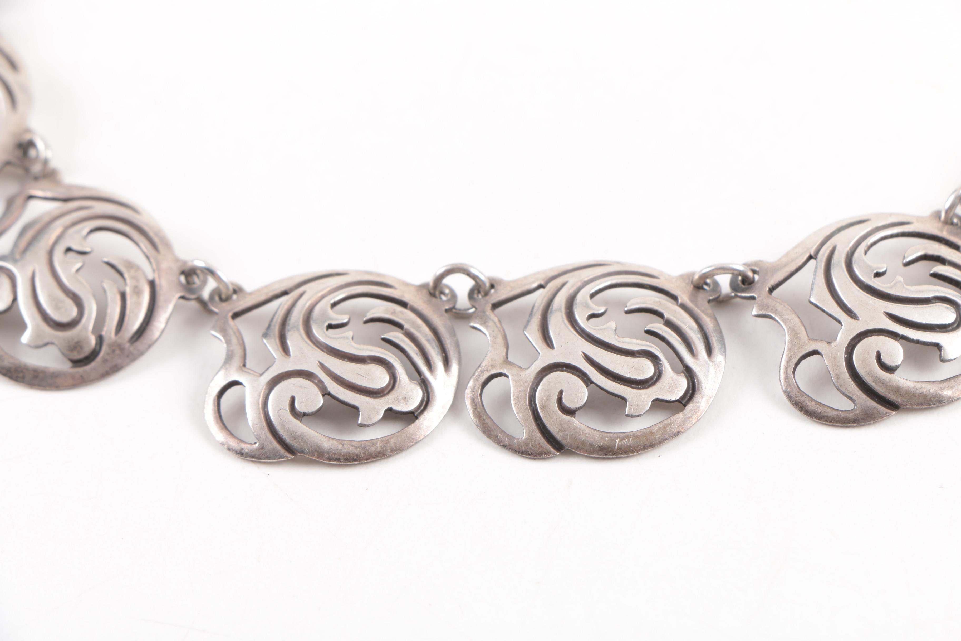 Sterling Silver Taxco Necklace
