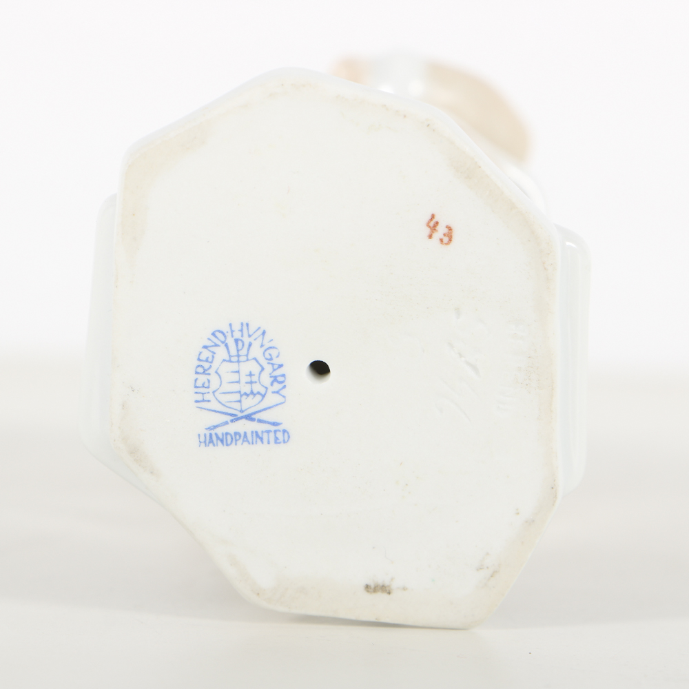 Herend Porcelain Boy With Snowball Figurine