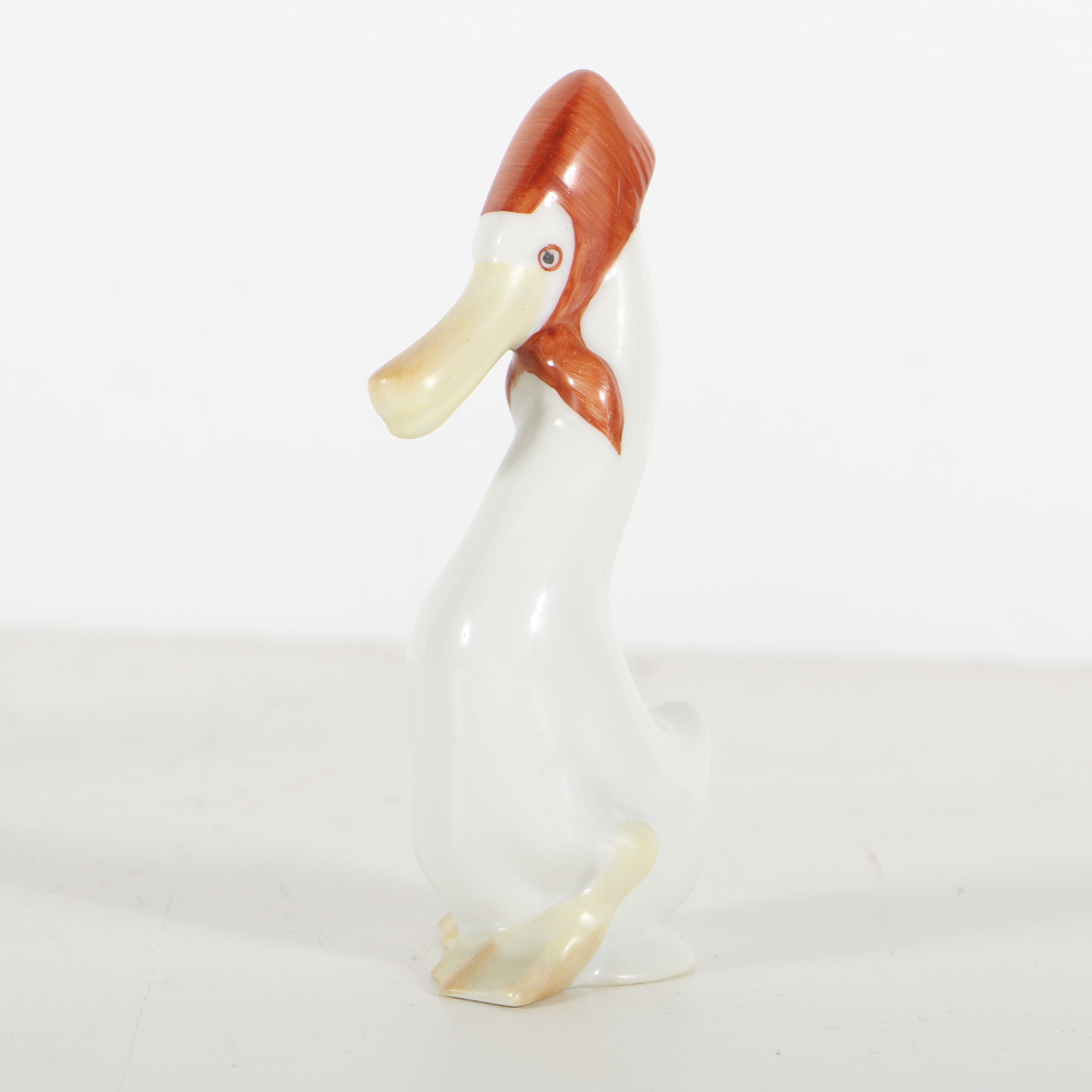 Herend Porcelain Figurines Of Mr. and Mrs. Duck