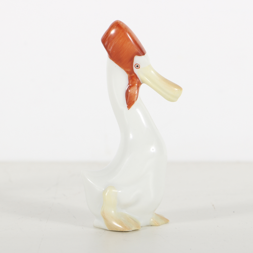 Herend Porcelain Figurines Of Mr. and Mrs. Duck