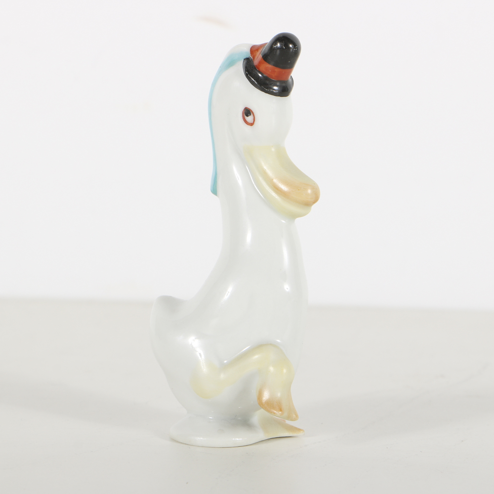 Herend Porcelain Figurines Of Mr. and Mrs. Duck
