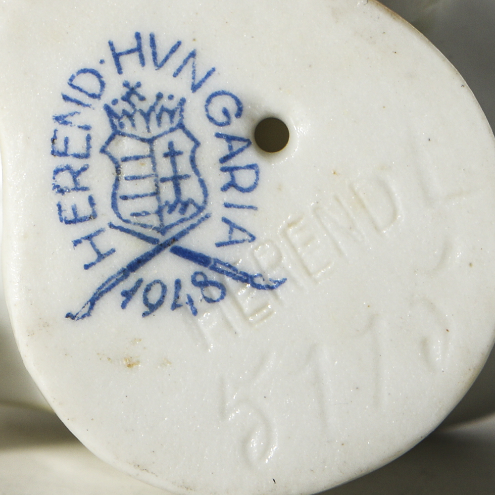 Herend Porcelain Figurines Of Mr. and Mrs. Duck