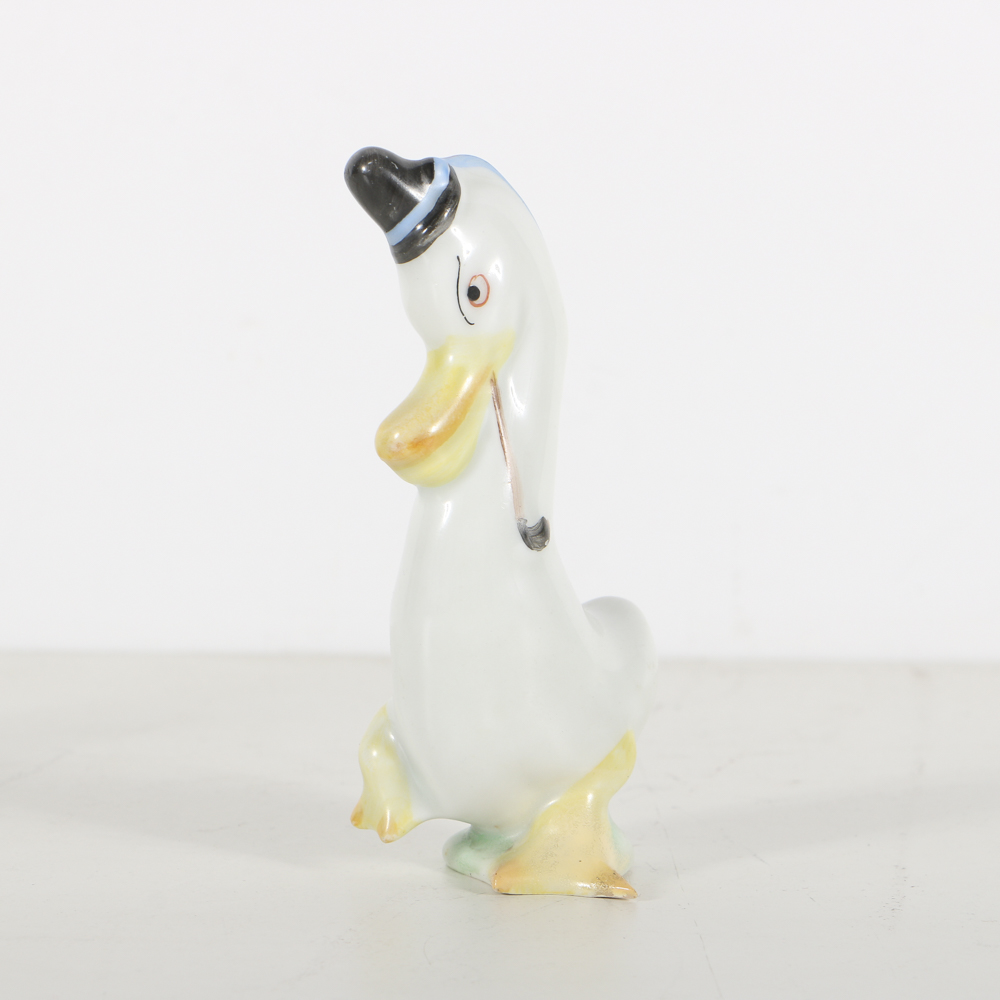 Herend Porcelain Figurines Of Mr. and Mrs. Duck