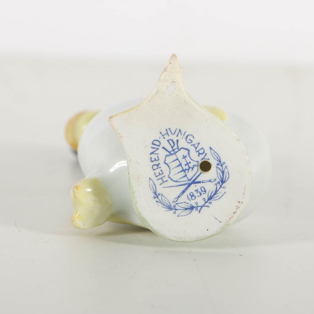 Herend Porcelain Figurines Of Mr. and Mrs. Duck