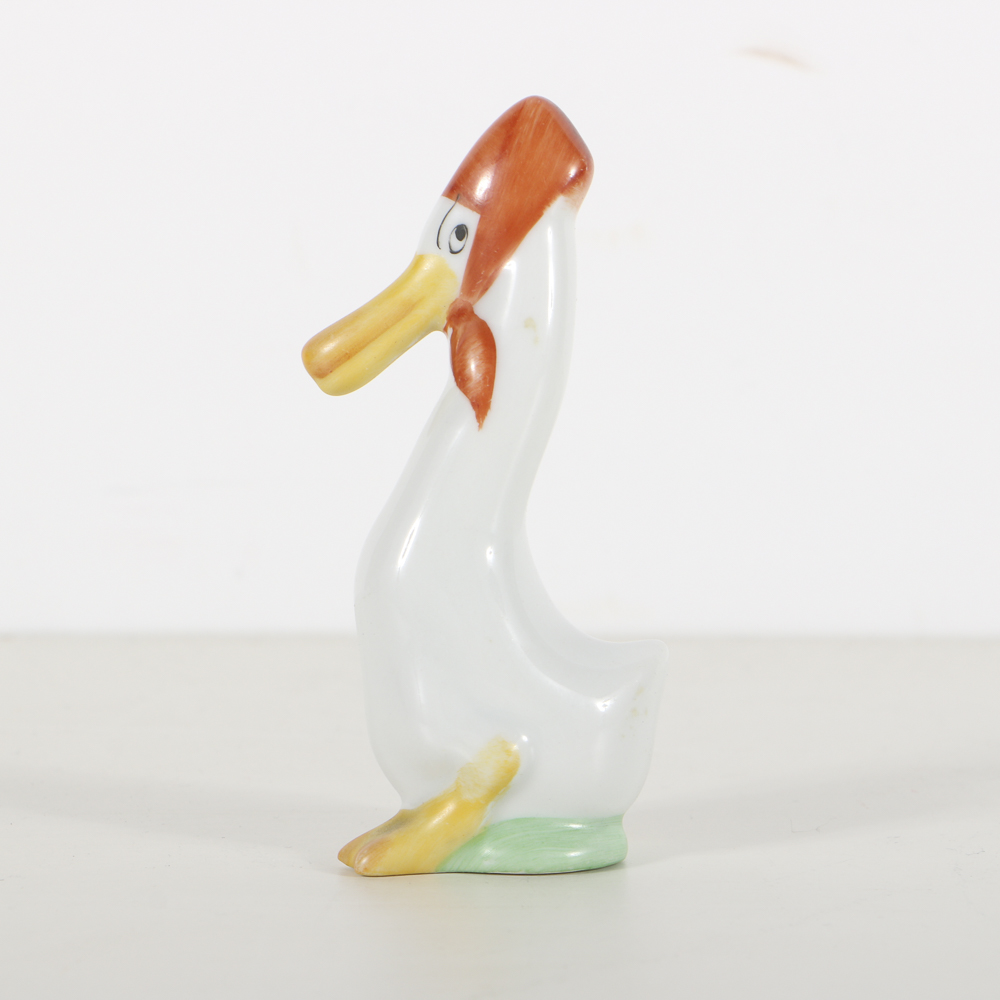 Herend Porcelain Figurines Of Mr. and Mrs. Duck