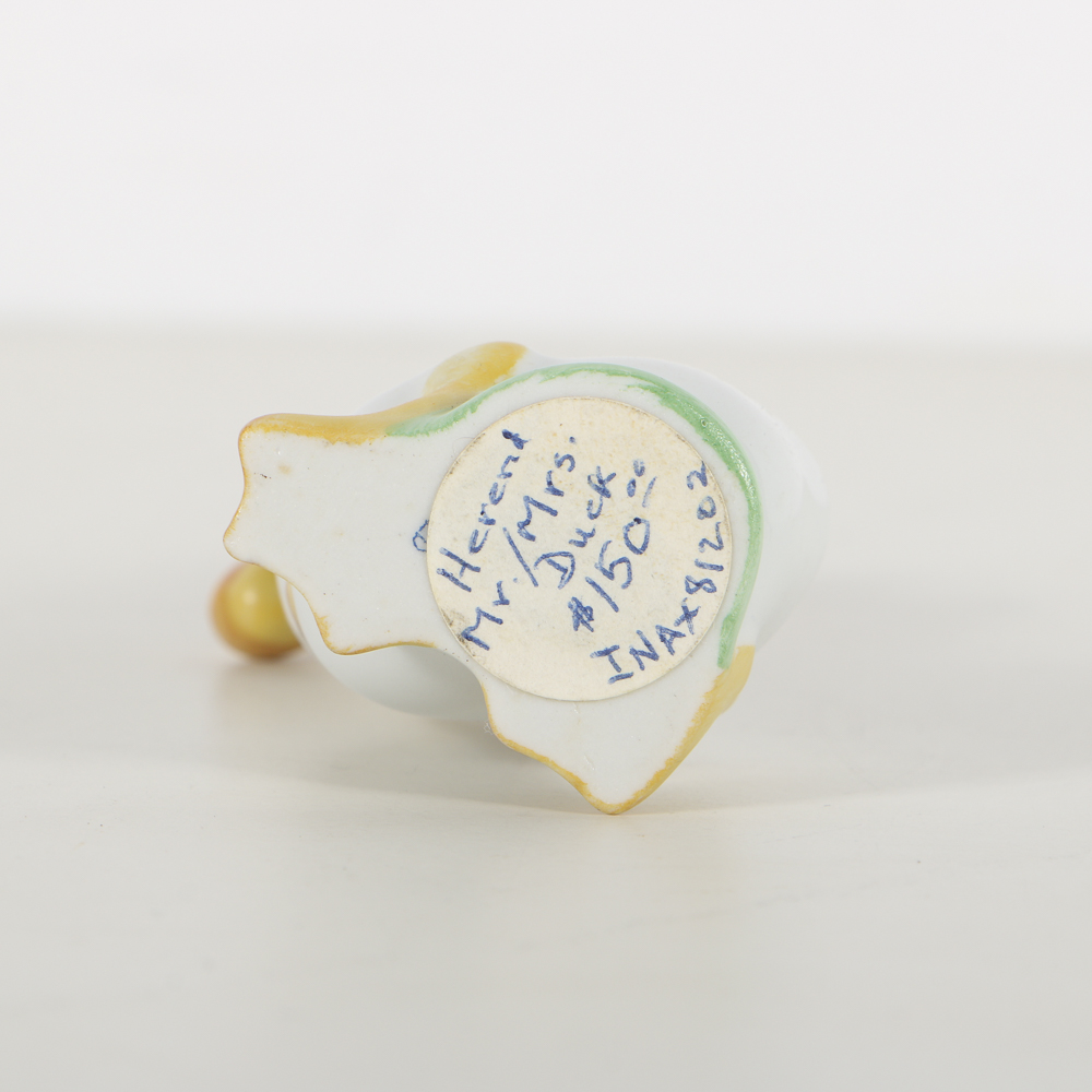 Herend Porcelain Figurines Of Mr. and Mrs. Duck