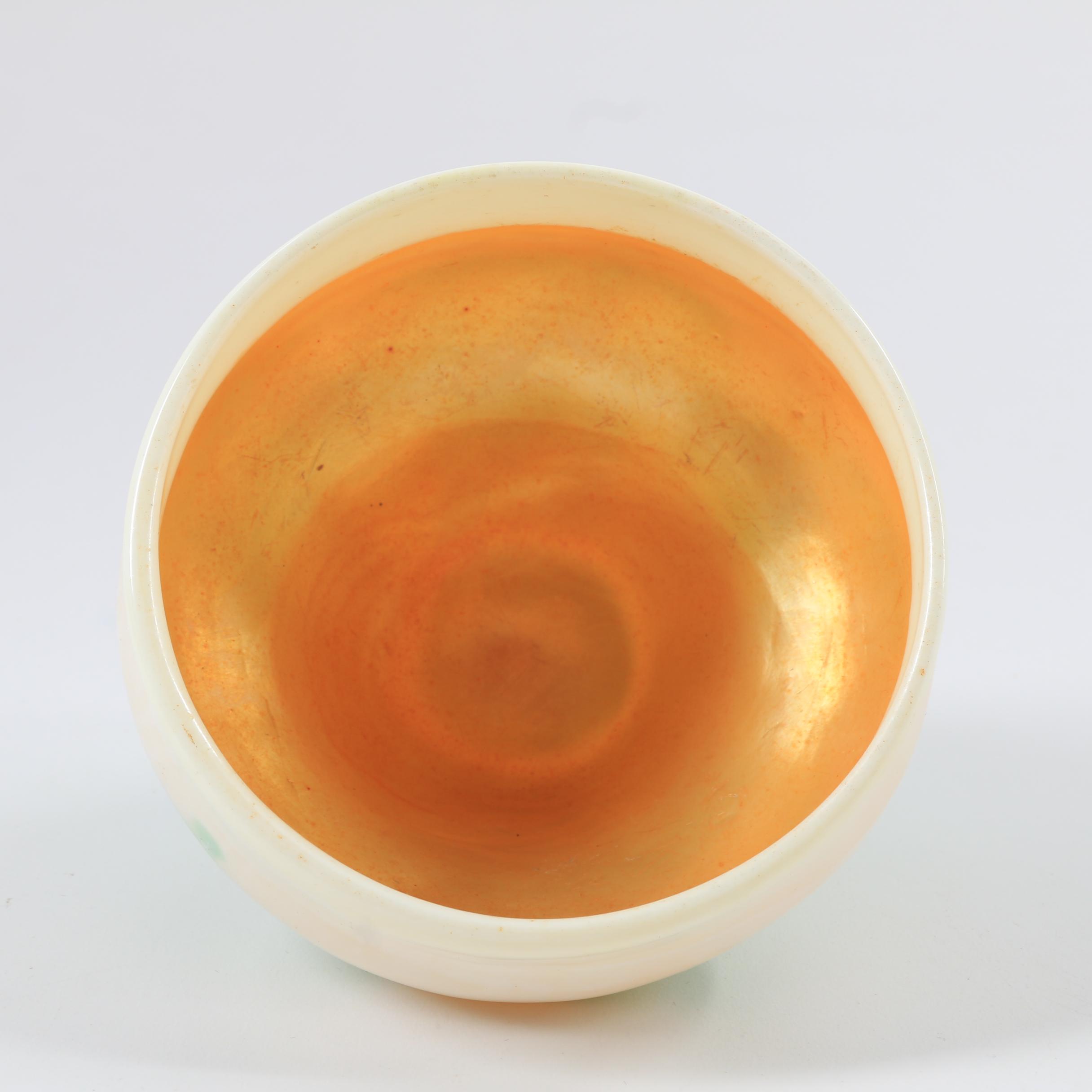 Quezal Style Art Glass Vase and Art Glass Candle Scent Bottle