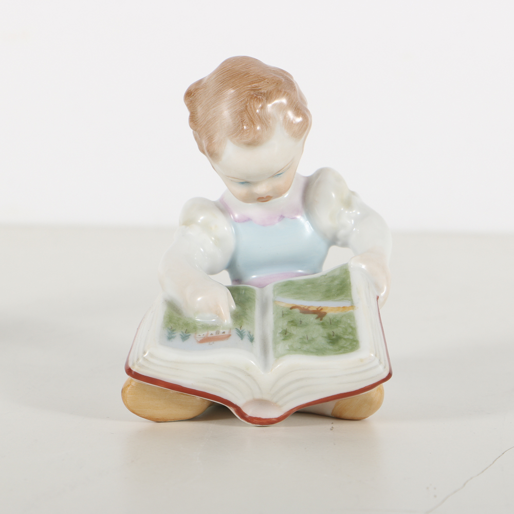 Three Herend Porcelain Figurines Of Children