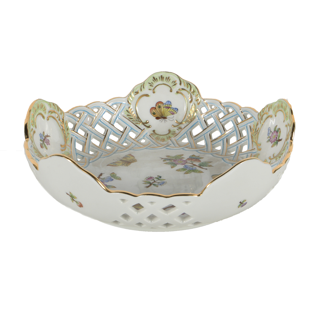 Herend "Queen Victoria" Reticulated Bowl
