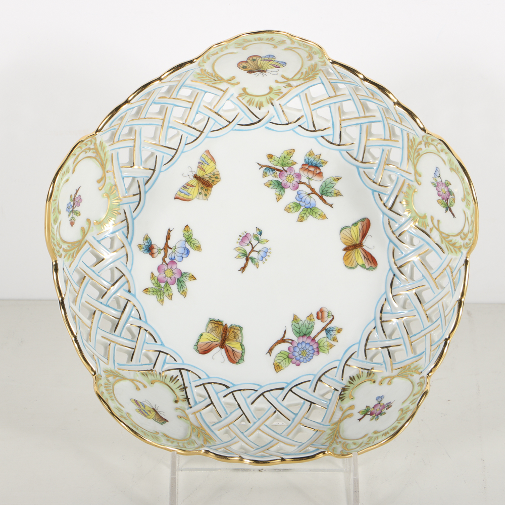 Herend "Queen Victoria" Reticulated Bowl