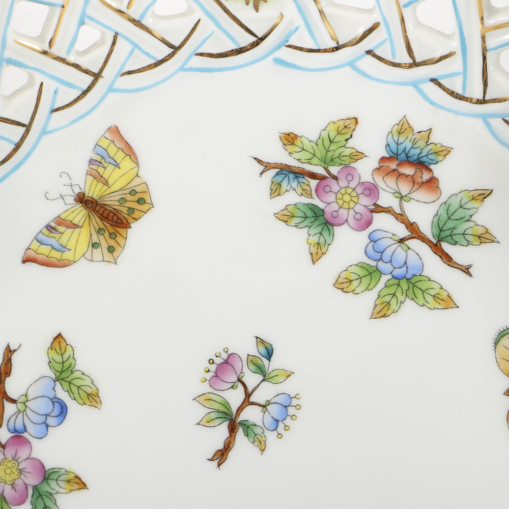 Herend "Queen Victoria" Reticulated Bowl