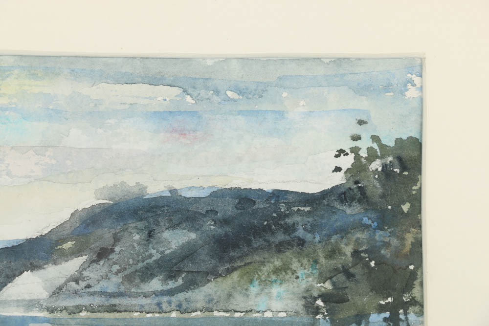 Gunner Gunderson Watercolor Painting on Paper "Oslo Fjord"